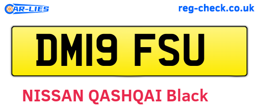 DM19FSU are the vehicle registration plates.