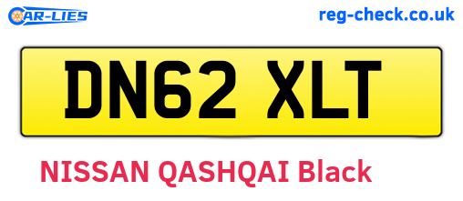 DN62XLT are the vehicle registration plates.