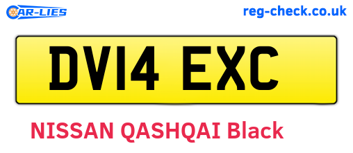 DV14EXC are the vehicle registration plates.