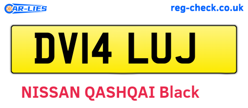 DV14LUJ are the vehicle registration plates.