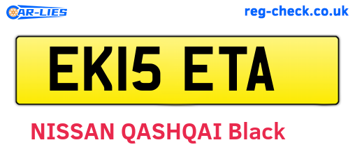 EK15ETA are the vehicle registration plates.