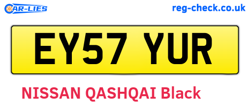 EY57YUR are the vehicle registration plates.