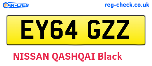 EY64GZZ are the vehicle registration plates.