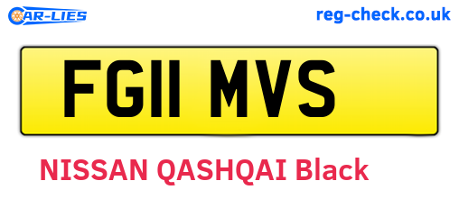 FG11MVS are the vehicle registration plates.