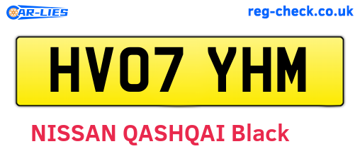 HV07YHM are the vehicle registration plates.