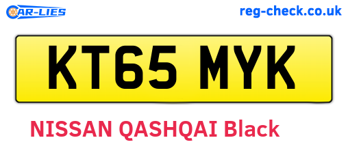 KT65MYK are the vehicle registration plates.