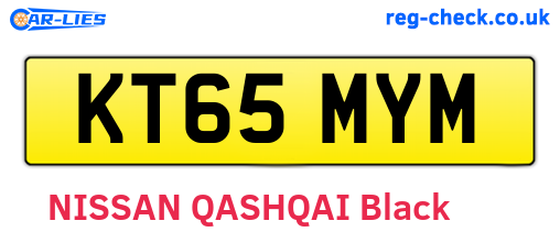 KT65MYM are the vehicle registration plates.