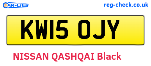 KW15OJY are the vehicle registration plates.