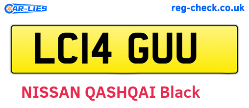 LC14GUU are the vehicle registration plates.