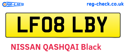 LF08LBY are the vehicle registration plates.