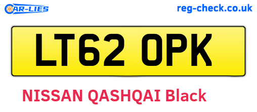 LT62OPK are the vehicle registration plates.