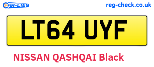 LT64UYF are the vehicle registration plates.
