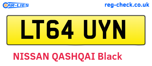LT64UYN are the vehicle registration plates.