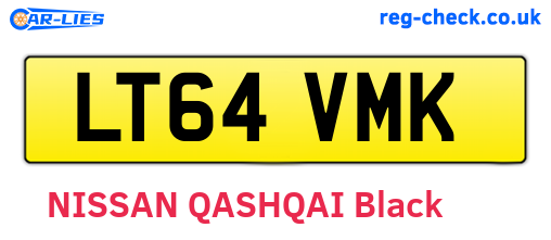 LT64VMK are the vehicle registration plates.