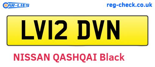 LV12DVN are the vehicle registration plates.