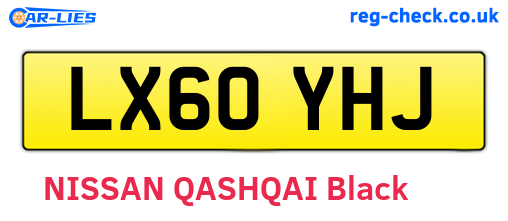 LX60YHJ are the vehicle registration plates.