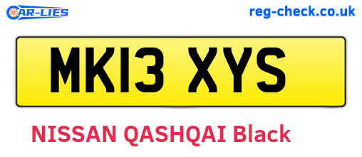 MK13XYS are the vehicle registration plates.