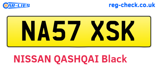 NA57XSK are the vehicle registration plates.