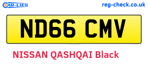 ND66CMV are the vehicle registration plates.