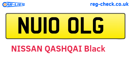NU10OLG are the vehicle registration plates.