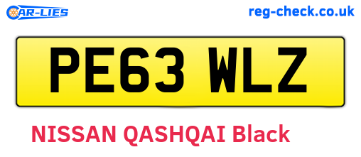PE63WLZ are the vehicle registration plates.