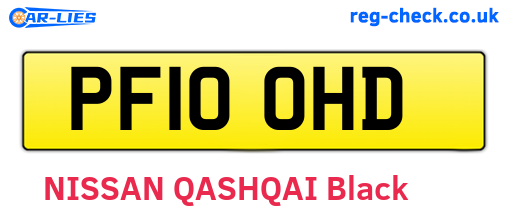 PF10OHD are the vehicle registration plates.