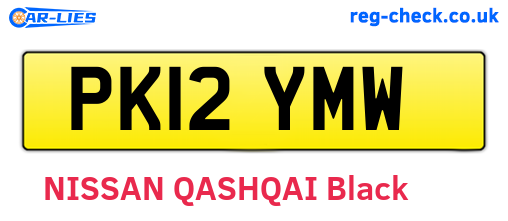 PK12YMW are the vehicle registration plates.