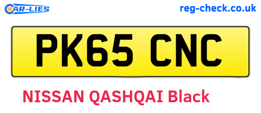 PK65CNC are the vehicle registration plates.