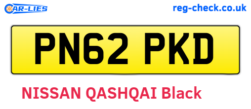PN62PKD are the vehicle registration plates.