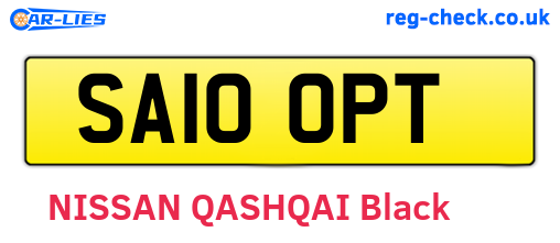 SA10OPT are the vehicle registration plates.