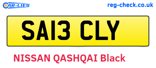 SA13CLY are the vehicle registration plates.