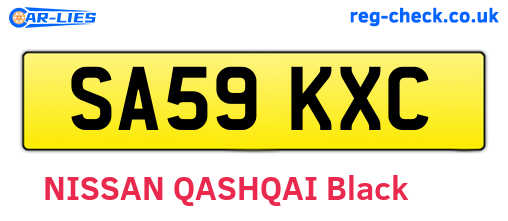 SA59KXC are the vehicle registration plates.