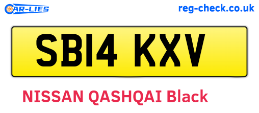 SB14KXV are the vehicle registration plates.