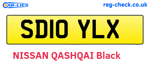 SD10YLX are the vehicle registration plates.
