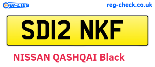 SD12NKF are the vehicle registration plates.