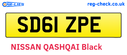 SD61ZPE are the vehicle registration plates.