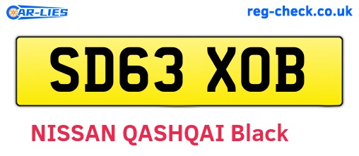 SD63XOB are the vehicle registration plates.
