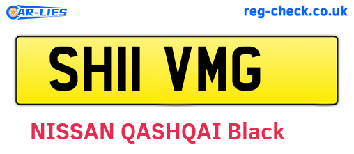 SH11VMG are the vehicle registration plates.
