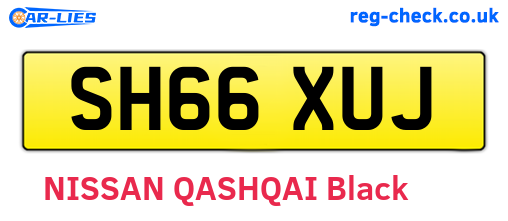 SH66XUJ are the vehicle registration plates.