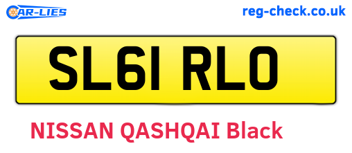 SL61RLO are the vehicle registration plates.