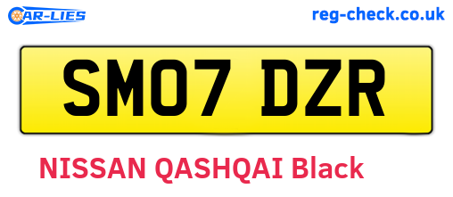SM07DZR are the vehicle registration plates.