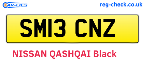 SM13CNZ are the vehicle registration plates.
