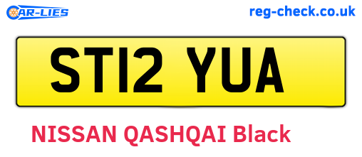 ST12YUA are the vehicle registration plates.