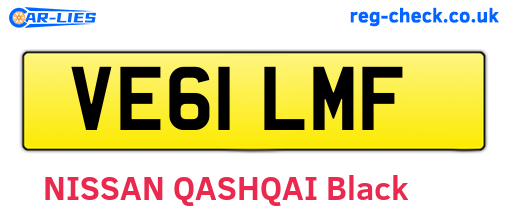 VE61LMF are the vehicle registration plates.