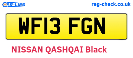 WF13FGN are the vehicle registration plates.