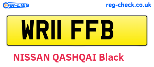 WR11FFB are the vehicle registration plates.
