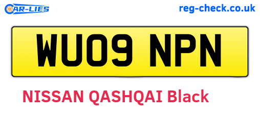 WU09NPN are the vehicle registration plates.