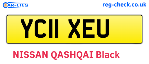 YC11XEU are the vehicle registration plates.