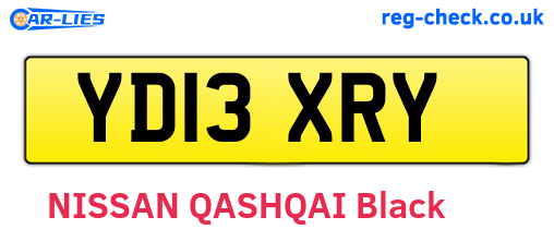 YD13XRY are the vehicle registration plates.