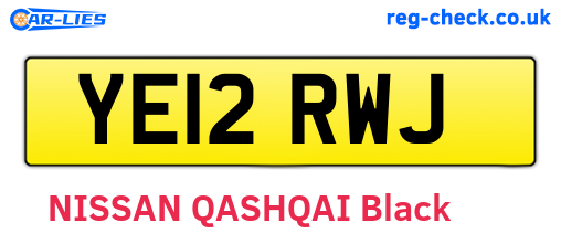 YE12RWJ are the vehicle registration plates.